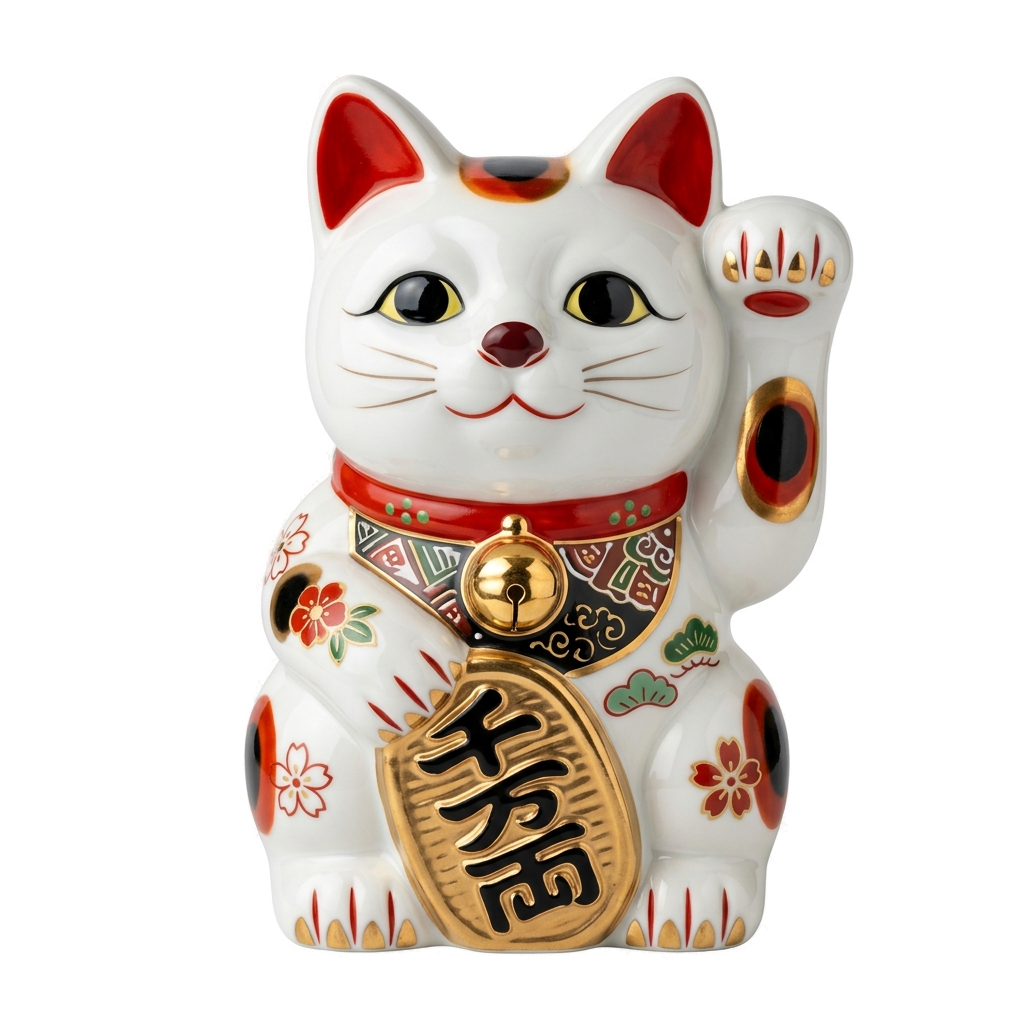 極上 maneki neko 2 (背景透過4K) - カテゴリ: 和の伝統素材 (Japanese Traditional Material Cultured Illustration) - 高品質透過PNG画像素材 | Free Transparent PNG 極上 maneki neko 2 (背景透過4K)