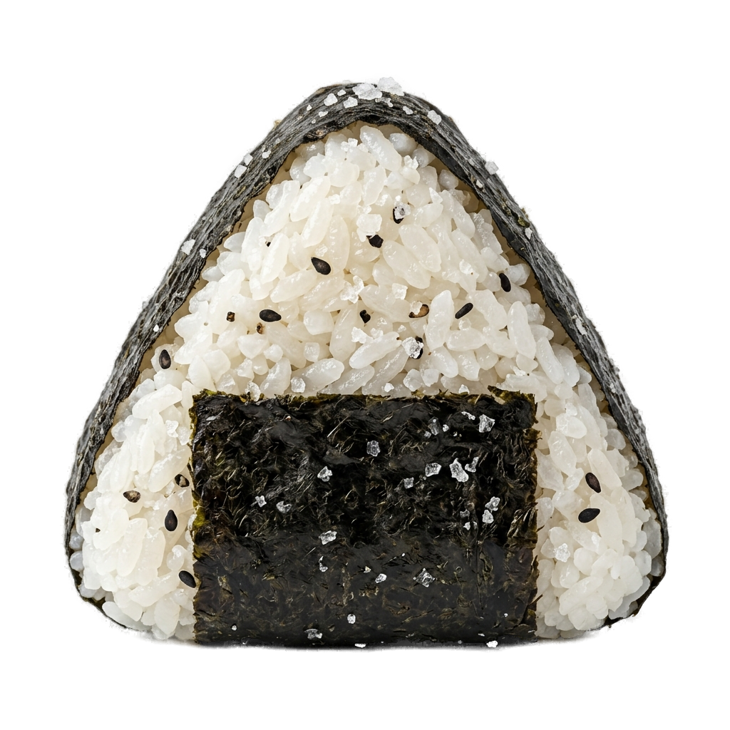 極上 onigiri 1 (背景透過4K) - カテゴリ: 日本の食 (Japanese Food Illustration) - 高品質透過PNG画像素材 | Free Transparent PNG 極上 onigiri 1 (背景透過4K)