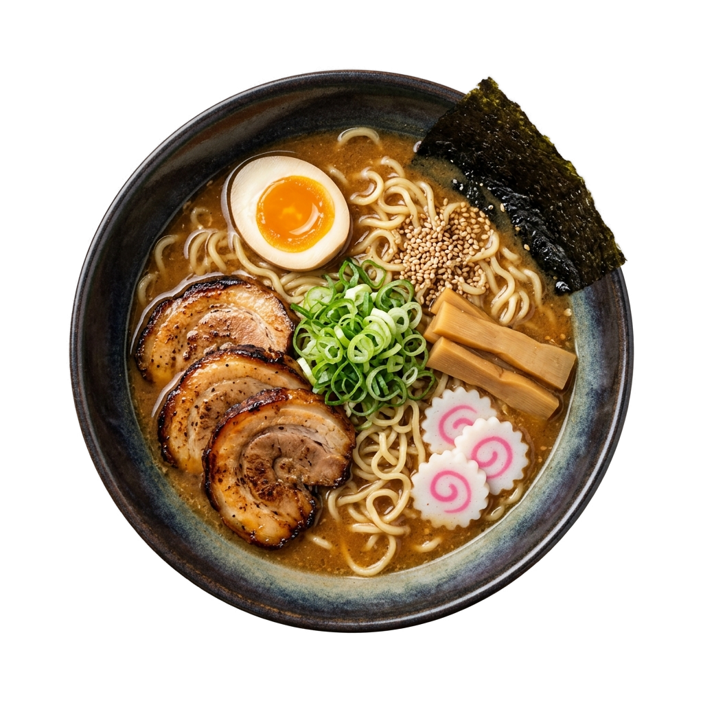 極上 ramen 3 (背景透過4K) - カテゴリ: 日本の食 (Japanese Food Illustration) - 高品質透過PNG画像素材 | Free Transparent PNG 極上 ramen 3 (背景透過4K)