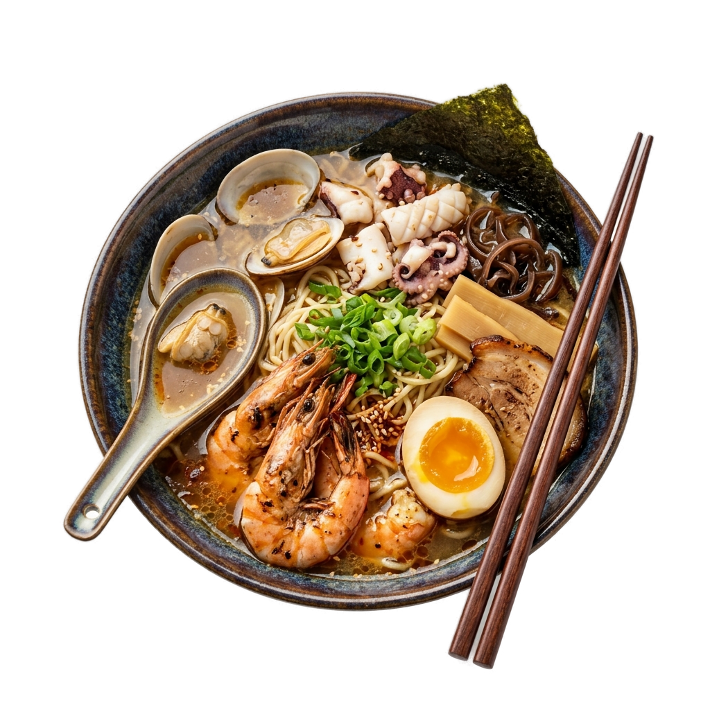 極上 ramen 7 (背景透過4K) - カテゴリ: 日本の食 (Japanese Food Illustration) - 高品質透過PNG画像素材 | Free Transparent PNG 極上 ramen 7 (背景透過4K)